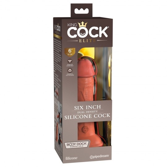 6&quot; DUAL DENSITY SILICONE COCK