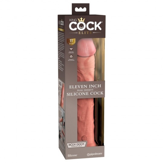 11&quot; DUAL DENSITY SILICONE COCK