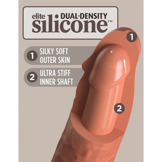 6&quot; VIBRATING + DUAL DENSITY SILICONE COCK