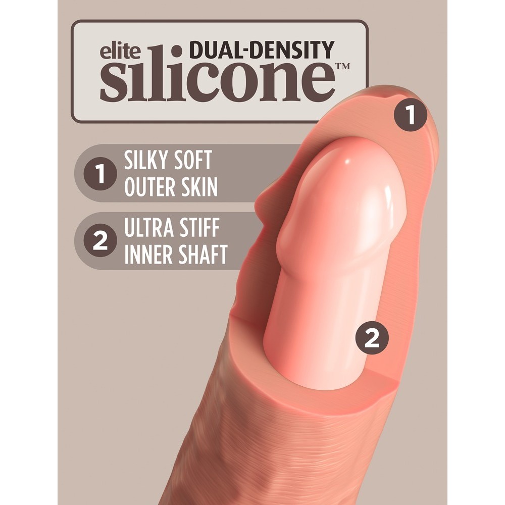 7\&quot; VIBRATING + DUAL DENSITY SILICONE COCK WITH REMOTE