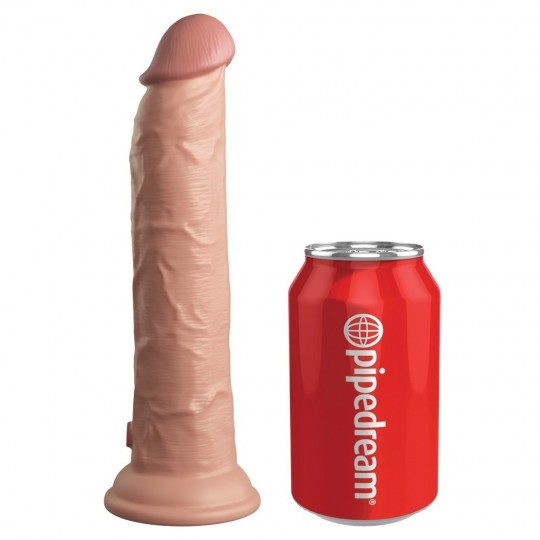 9&quot; VIBRATING + DUAL DENSITY SILICONE COCK WITH REMOTE