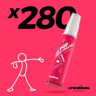 PACK OF 280 CRUSHIOUS ZZ POP LIQUID VIBRATOR CHERRY AROMA 10ML