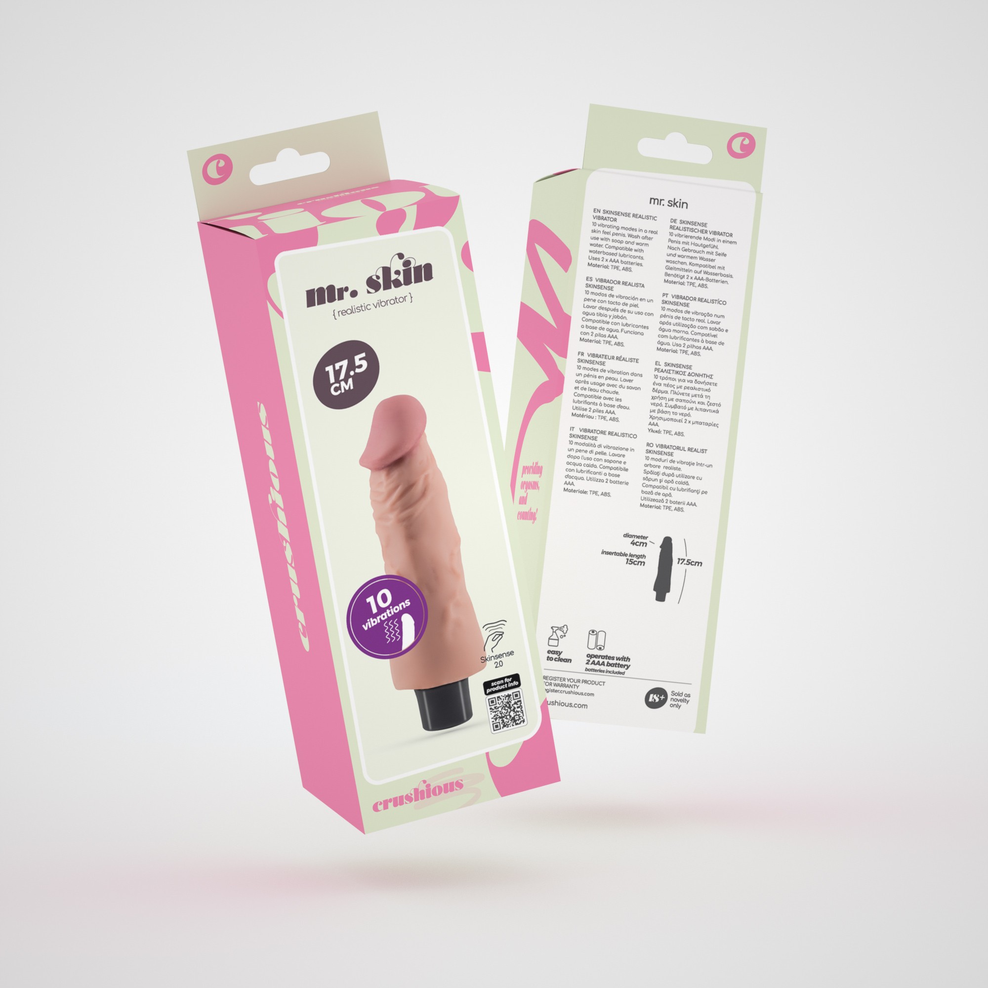 PACK DE 32 VIBRADOR REALISTA MR. SKIN CRUSHIOUS