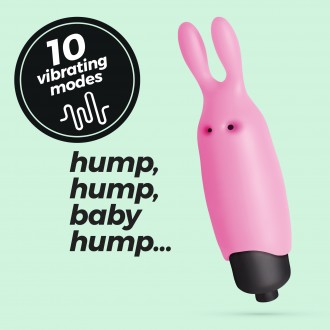 CRUSHIOUS O-PET RABBIT WITH 10 VIBRATION BULLET PASTEL PINK