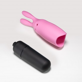 CRUSHIOUS O-PET RABBIT WITH 10 VIBRATION BULLET PASTEL PINK