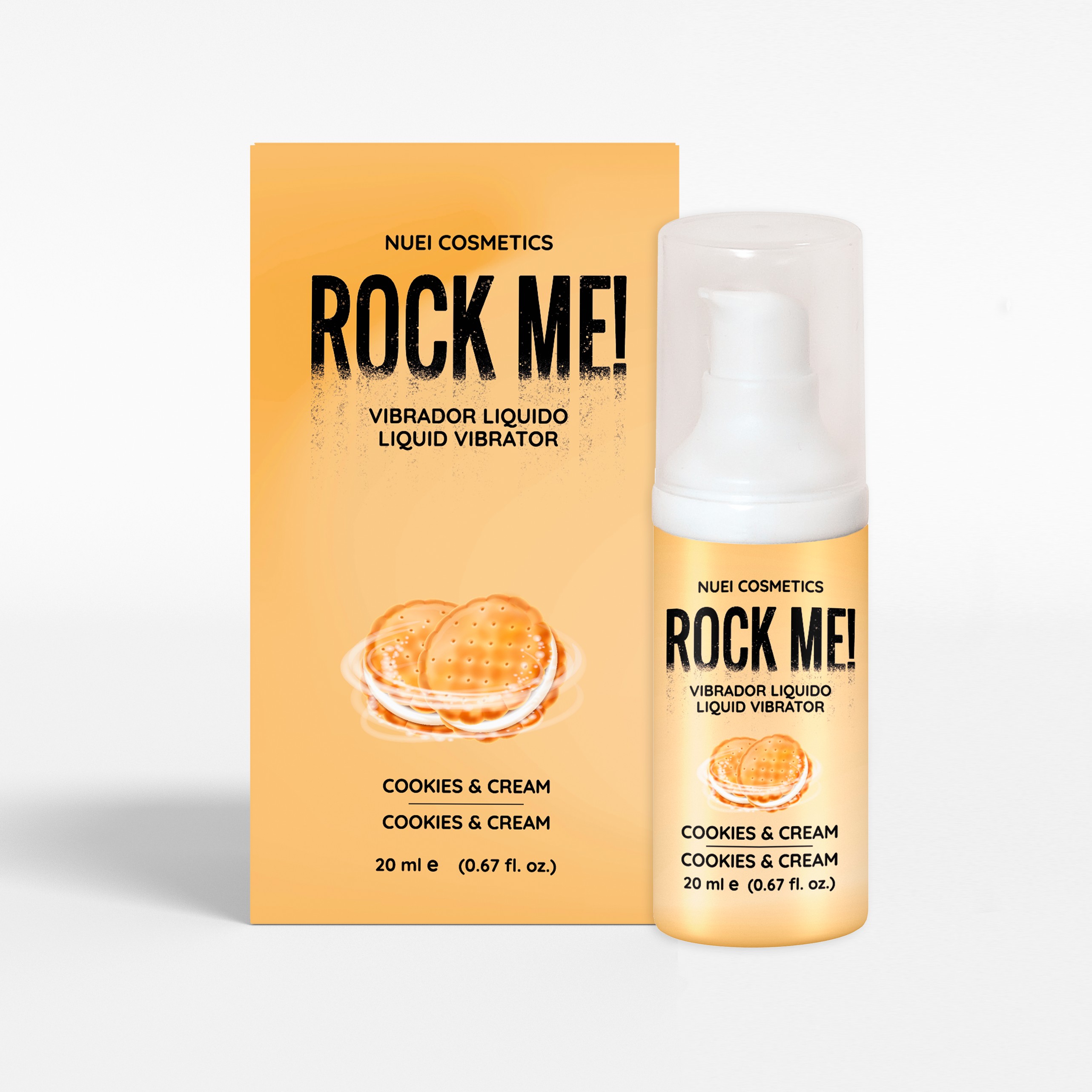 ROCK ME ! VIBRATEUR LIQUIDE BISCUITS &amp; CRÈME 20 ML NUEI