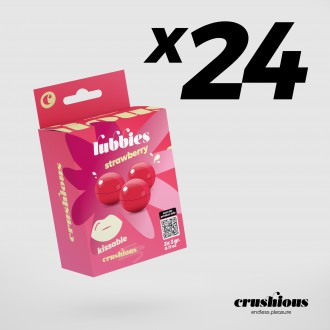PACK OF 24 CRUSHIOUS LUBBIES KISSABLE OIL BALLS STRAWBERRY