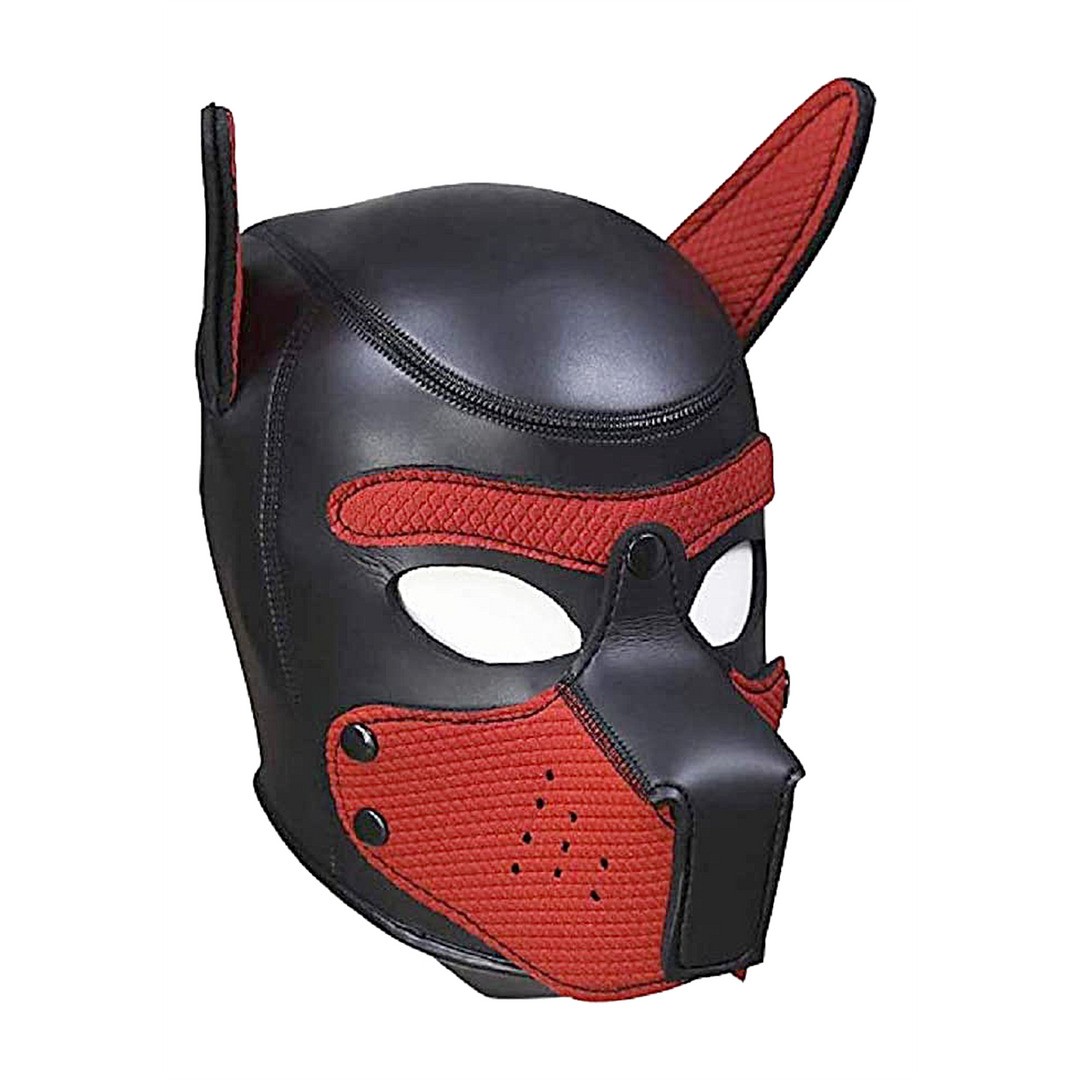 NEOPRENE PUPPY MASK - RED