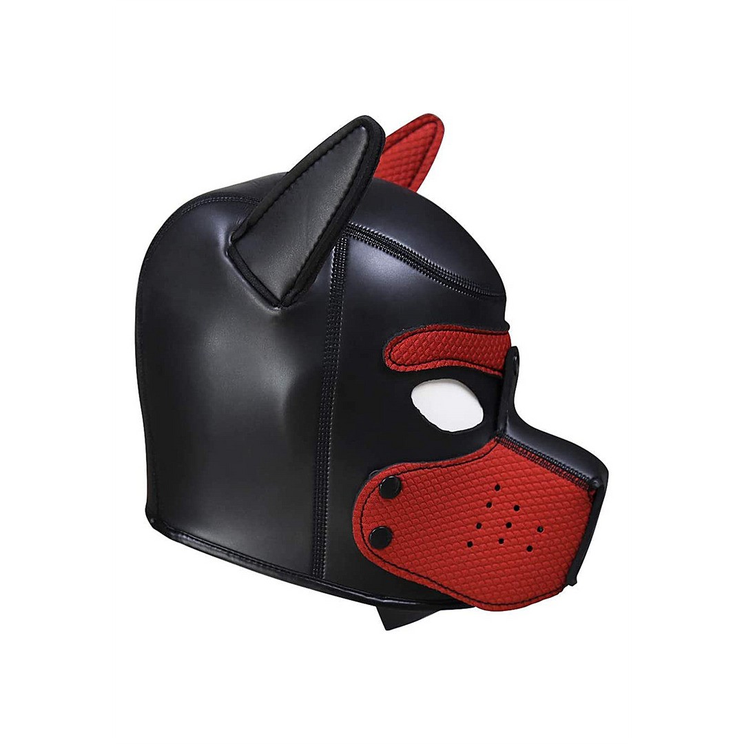 NEOPRENE PUPPY MASK - RED