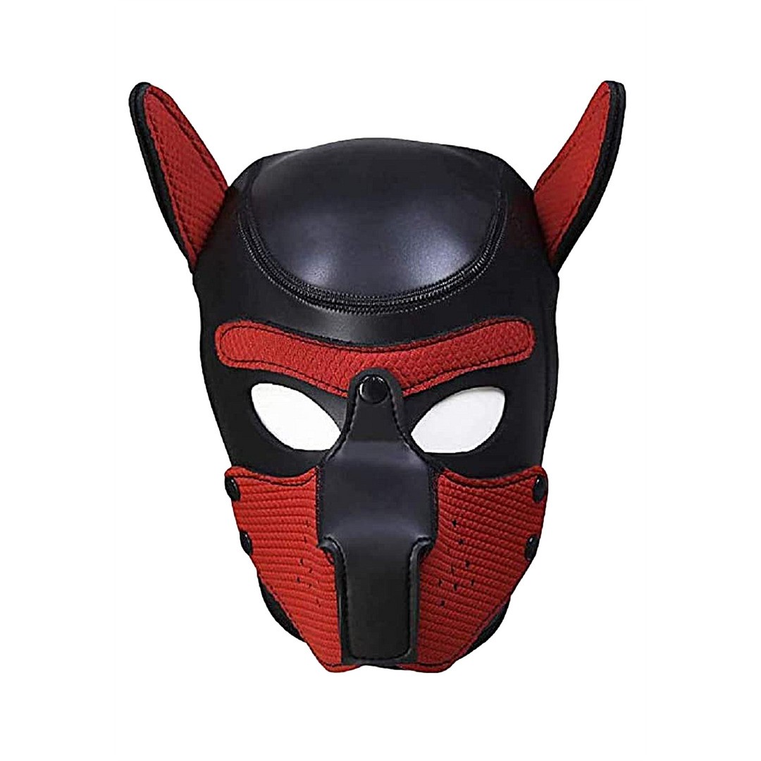 NEOPRENE PUPPY MASK - RED