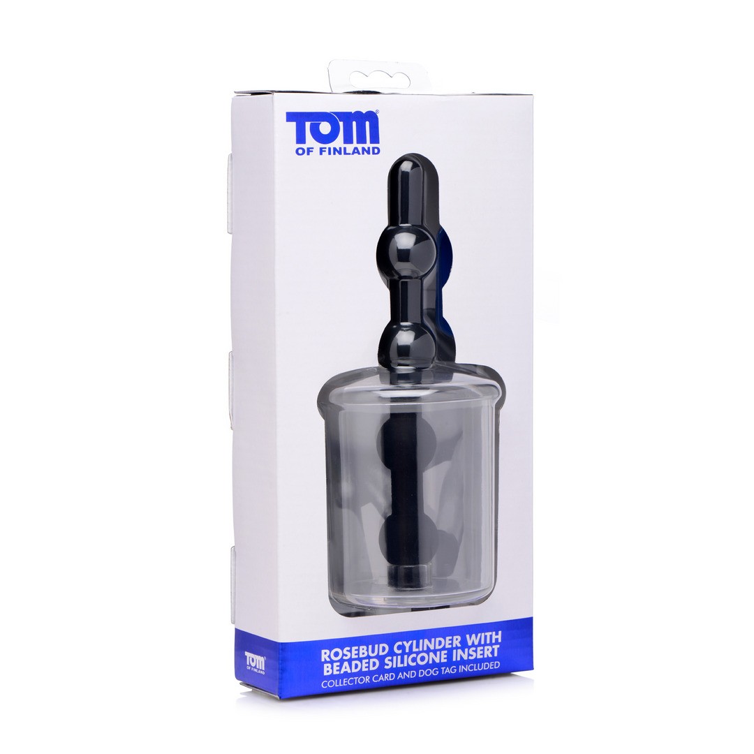 ROSEBUD CYLINDER - ANAL PUMP WITH SILICONE ANAL BEADS