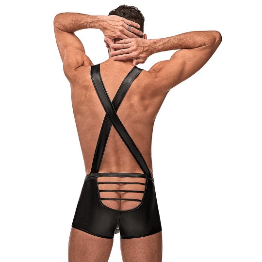 MALE POWER BACK SINGLET BLACK