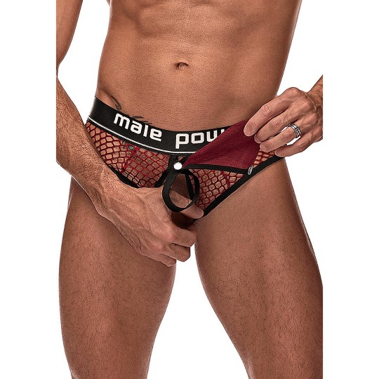 MALE POWER COCK RING THONG BURGUNDY