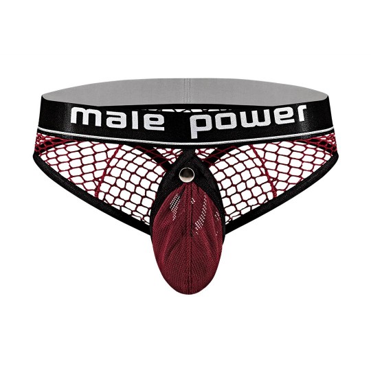 MALE POWER COCK RING THONG BURGUNDY