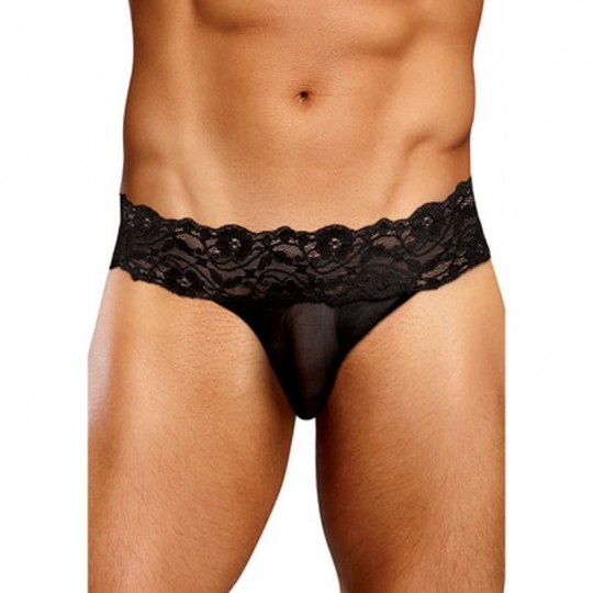 MICRO TANGA PINCH BACK PRETA MALE POWER