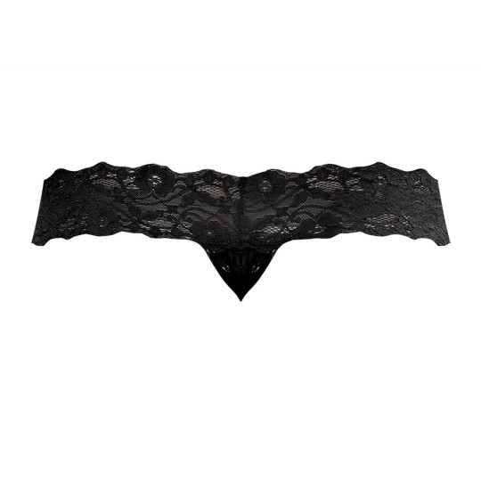 MICRO THONG PINCH BACK - L/XL - BLACK