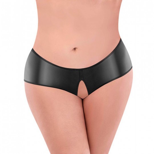 LIQUID ONYX SPLIT BACK BOY SHORT BLACK