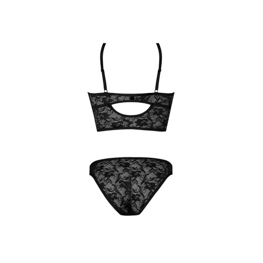 UNDERWIRED BRALETTE AND PANTY SET BLACK