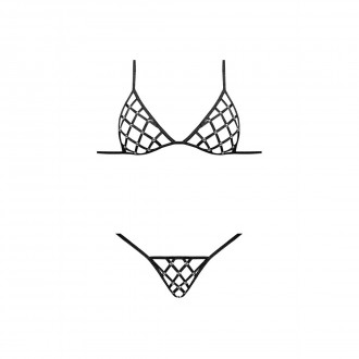 ORTHIA - SEXY IMITATION NET SET WITH BRA AND G-STRING - 2X