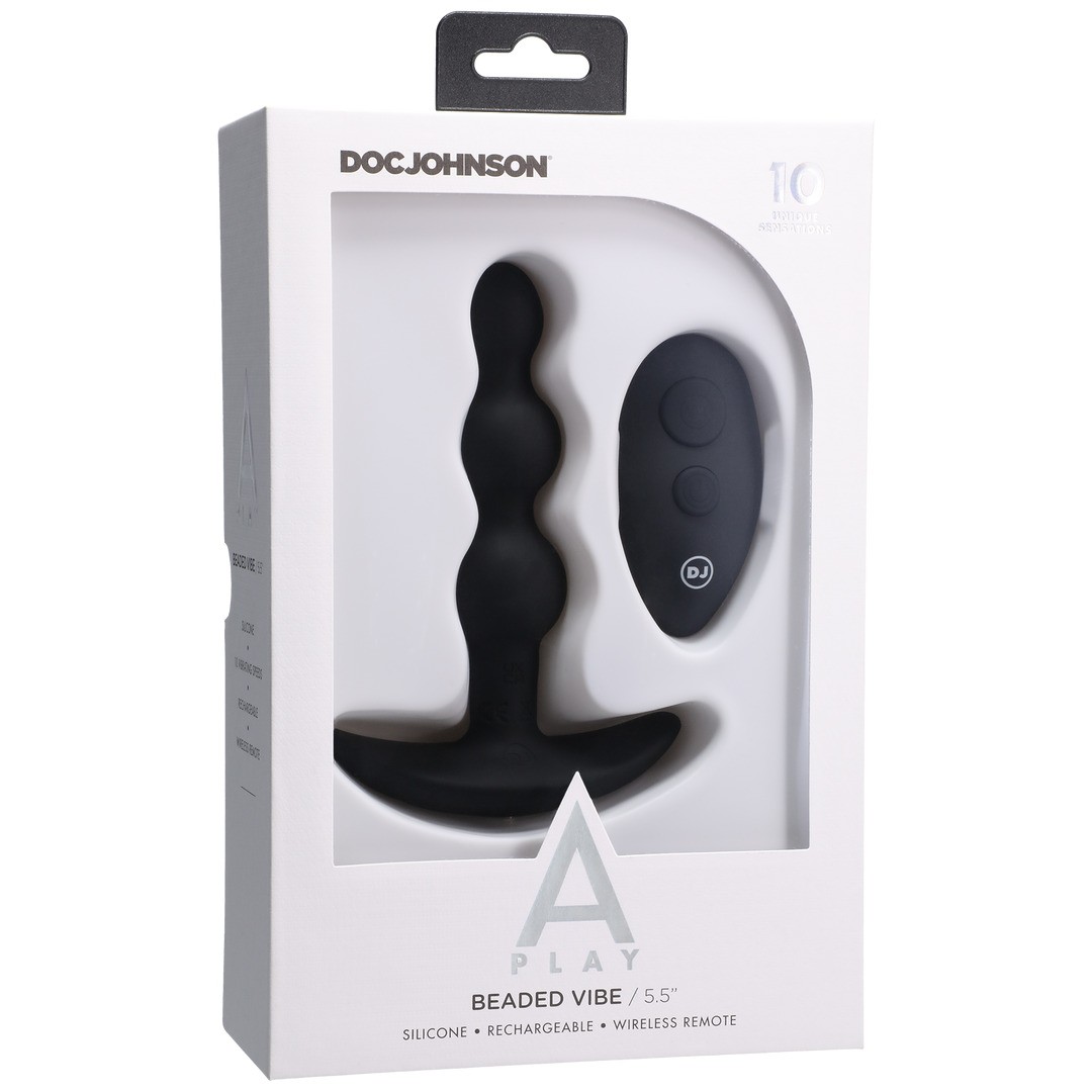 BEADED VIBE - SILICONE ANAL PLUG WITH REMOTE CONTROL