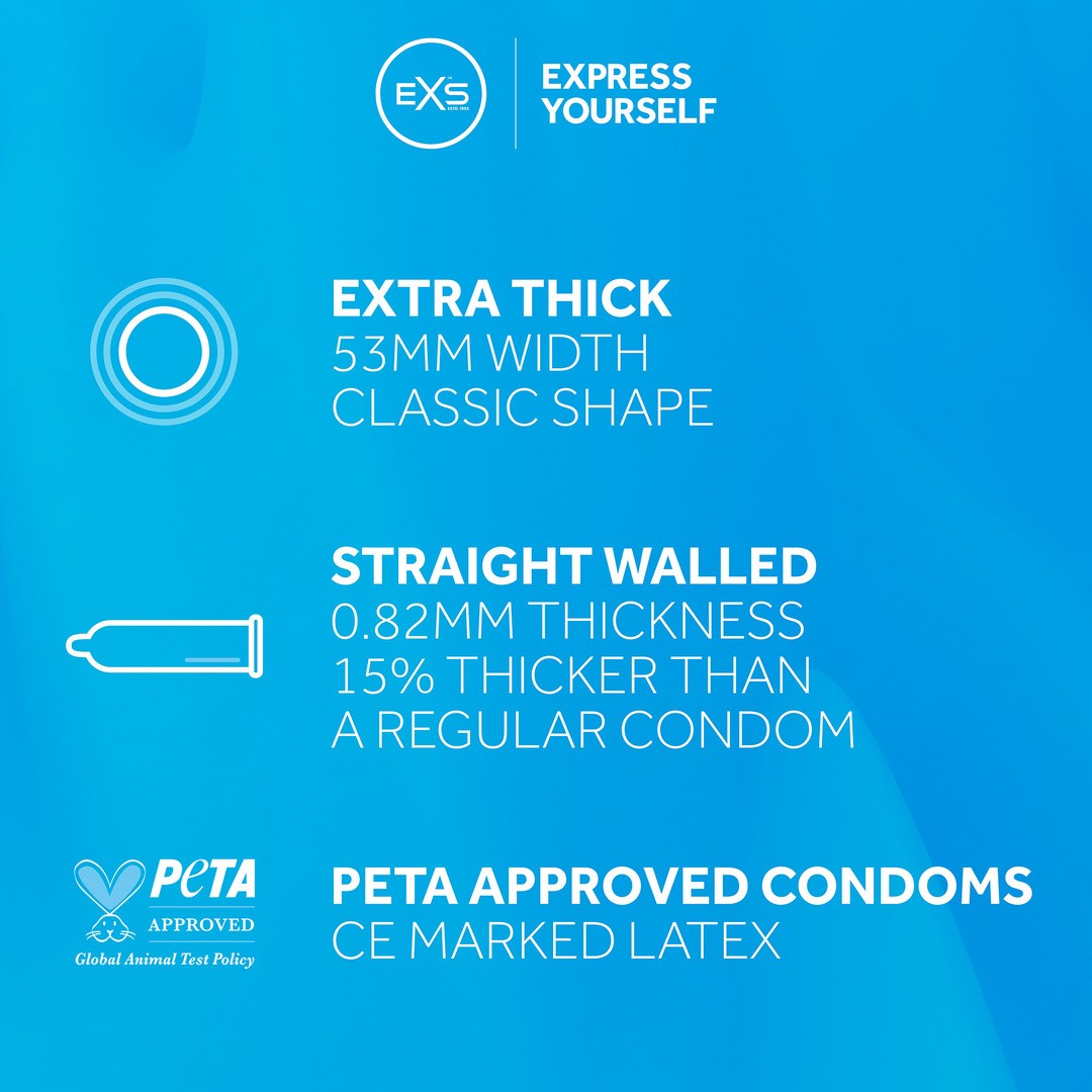 EXS EXTRA THICK - CONDOMS - 100 PIECES