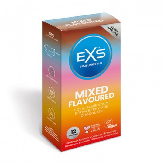 EXS MIXED FLAVORED - CONDOMS - 12 PIECES