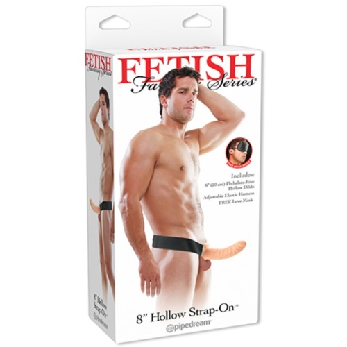 FETISH FANTASY SERIES 8&#039;&#039; HOLLOW STRAP-ON WHITE