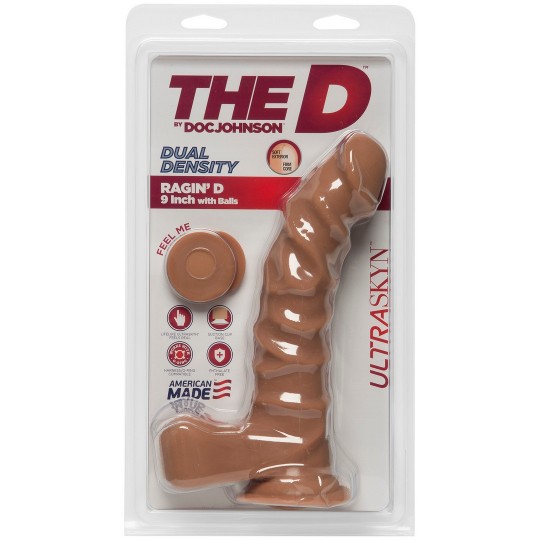 RAGIN\&#039; D - REALISTIC ULTRASKYN DILDO WITH BALLS - 9 / 22 CM