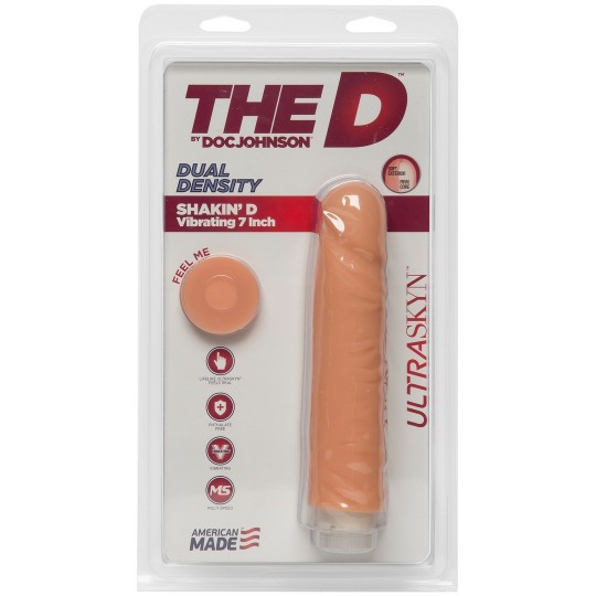 SHAKIN&#039; D - VIBRATING REALISTIC ULTRASKYN DILDO - 7 / 18 CM