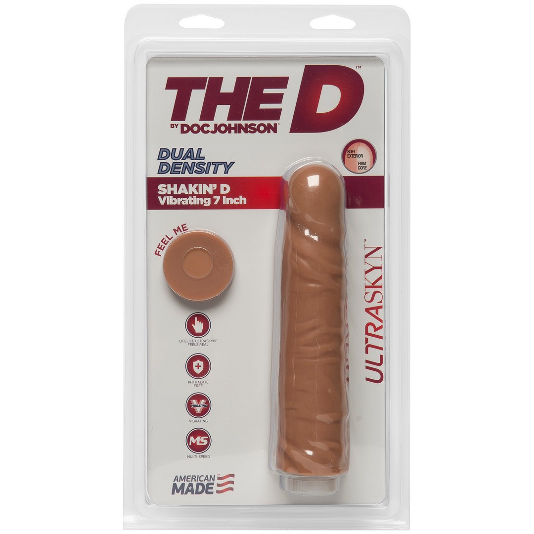 SHAKIN&#039; D - VIBRATING REALISTIC ULTRASKYN DILDO - 7 / 18 CM