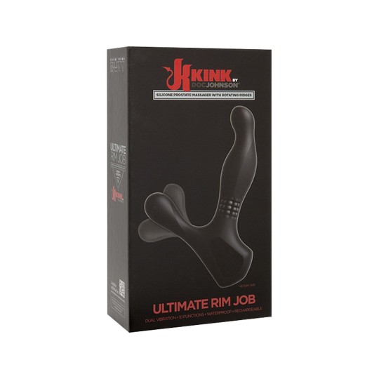 SILICONE PROSTATE MASSAGER WITH ROTATING EDGES