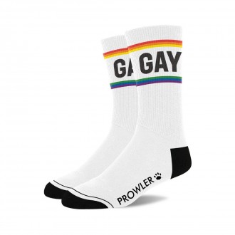 GAY SOCKS - WHITE/PRIDE