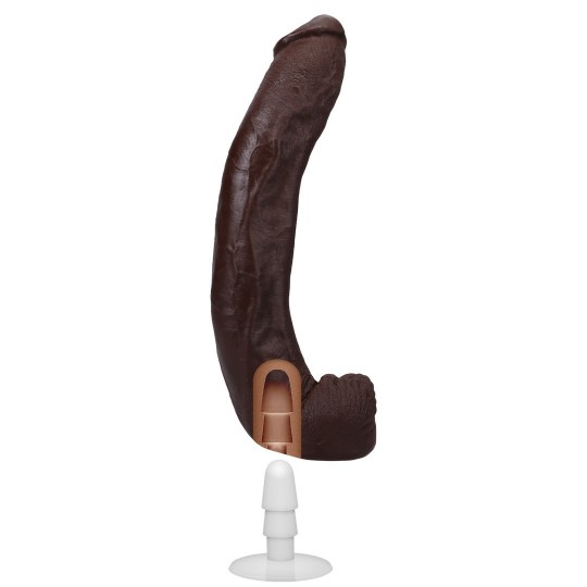 DREDD - REALISTIC ULTRASKYN DILDO - 13.5 / 34 CM - CHOCOLATE