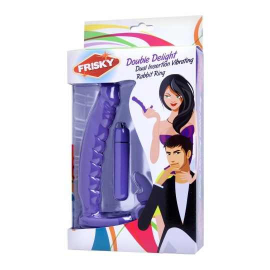 DOUBLE DELIGHT - VIBRATING RABBIT C-RING