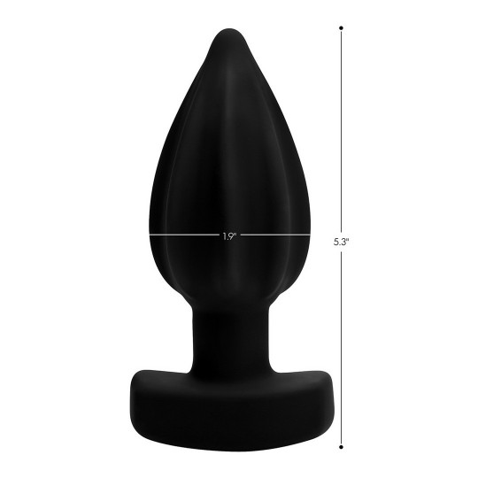 RIBBED VIBRATING ANAL PLUG WITH REMOTE CONTROL