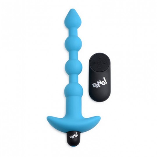 VIBRATING SILICONE ANAL BEADS AND REMOTE CONTROL