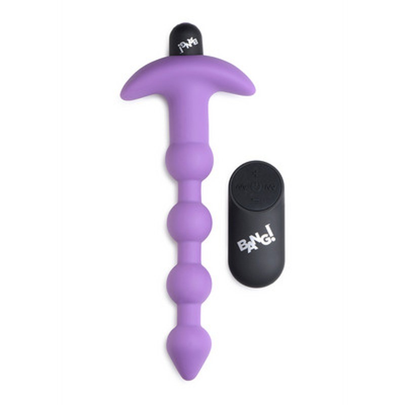 VIBRATING SILICONE ANAL BEADS AND REMOTE CONTROL