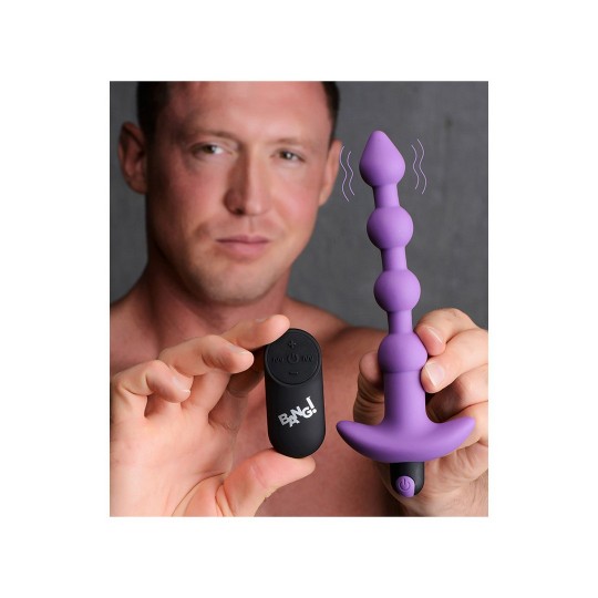 VIBRATING SILICONE ANAL BEADS AND REMOTE CONTROL