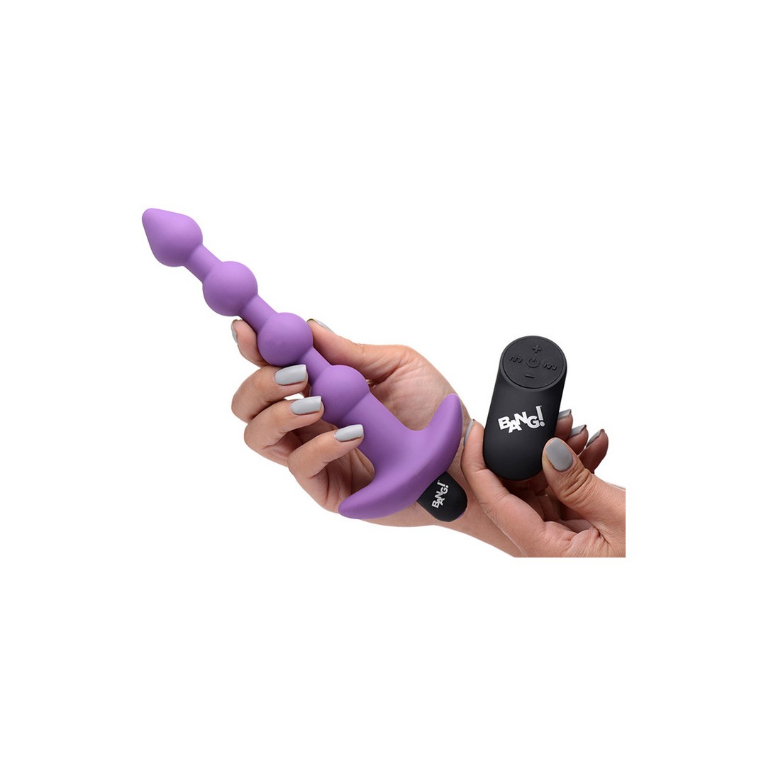 VIBRATING SILICONE ANAL BEADS AND REMOTE CONTROL