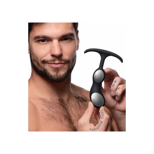 PREMIUM SILICONE WEIGHTED PROSTATE PLUG - MEDIUM