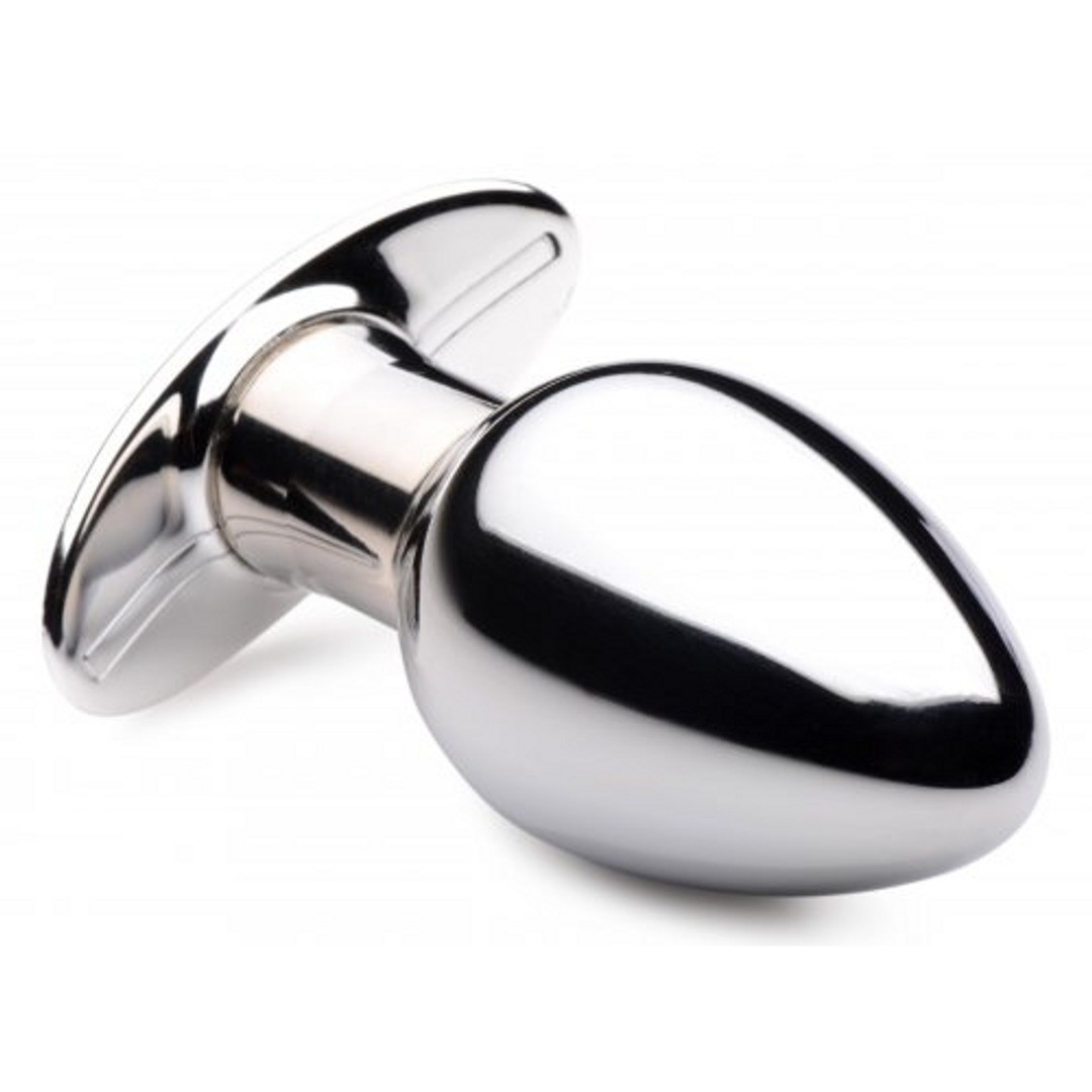 CHROME BLAST - RECHARGEABLE BUTT PLUG - LARGE