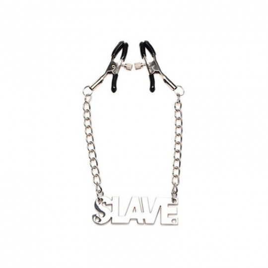 ENSLAVED - SLAVE CHAIN WITH NIPPLE CLAMPS