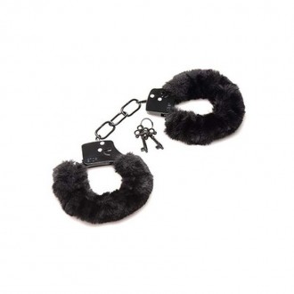 CUFFED IN FUR HAIRY HANDCUFFS