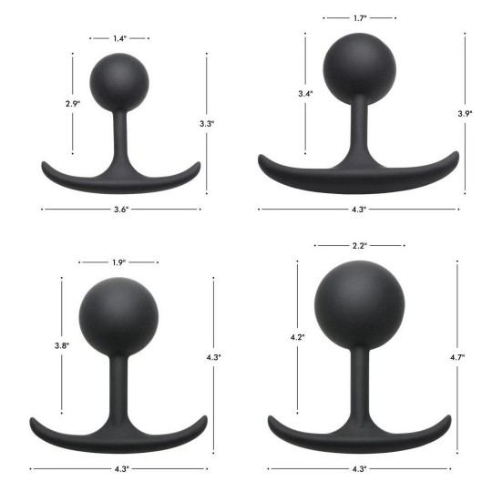 COMFORT PLUGS SILICONE WEIGHTED ROUND PLUG 3.3 - BLACK