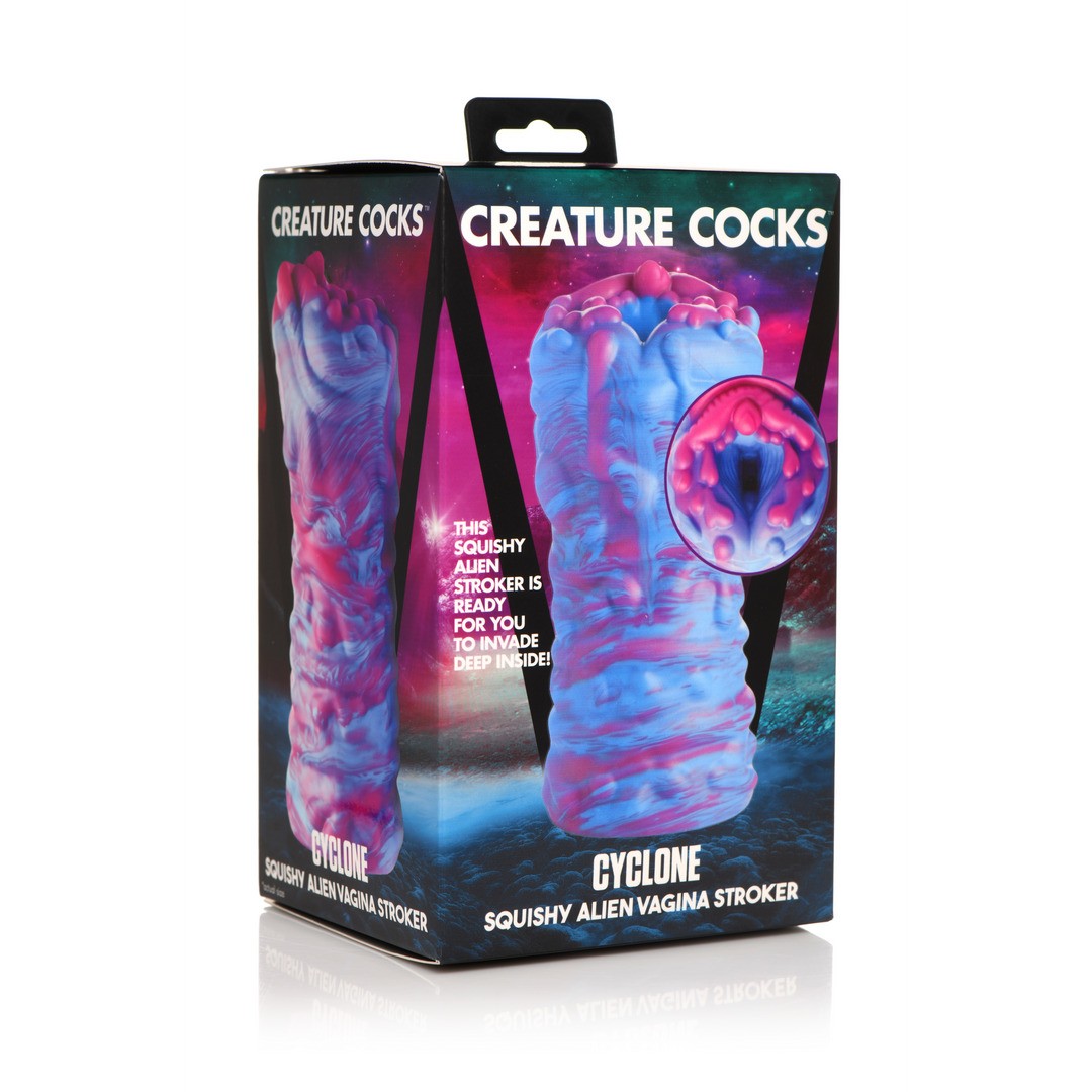 CYCLONE - SILICONE ALIEN VAGINA STROKER - PURPLE