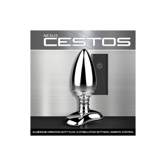 CESTOS - ALUMINUM VIBRATING BUTT PLUG WITH REMOTE CONTROL