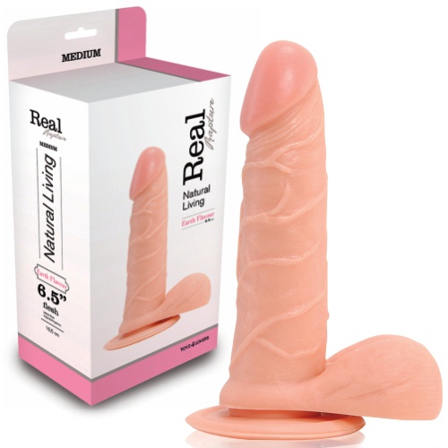 REALISTICO DILDO REALE RAPIMENTO TERRA SAPORE 6.5 &quot; BIANCO