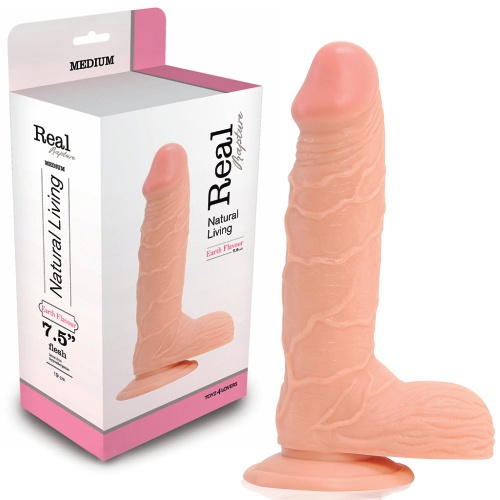 REALISTICO DILDO REALE RAPIMENTO TERRA SAPORE 7.5 &quot; BIANCO