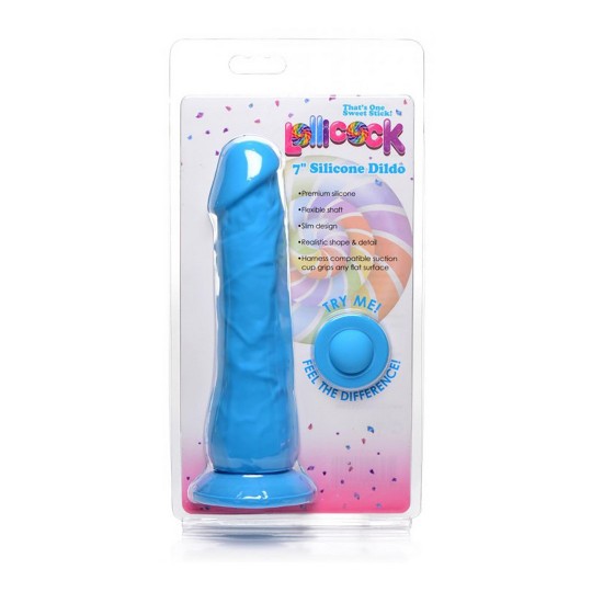 SILICONE DILDO WITHOUT BALLS - 7 / 18 CM