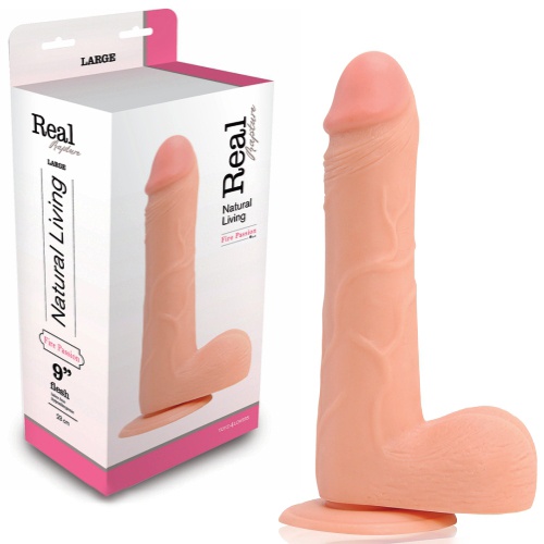 DILDO REALISTICO VERO RAPIMENTO FUOCO PASSIONE 9 &quot; BIANCO